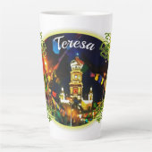 Dia de Los Muertos Guadalupe Church PV-190130 Latte Mok (Voorkant)