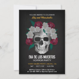 Dia de los Muertos Halloween Party Invitation Kaart
