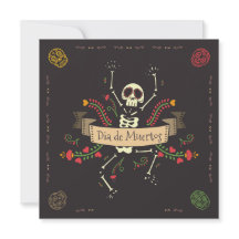 Dia de los Muertos Halloween Party Invitation