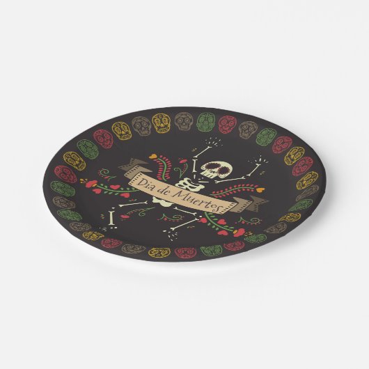 Dia de los Muertos Halloween Party | Papieren Bord (Gekanteld)
