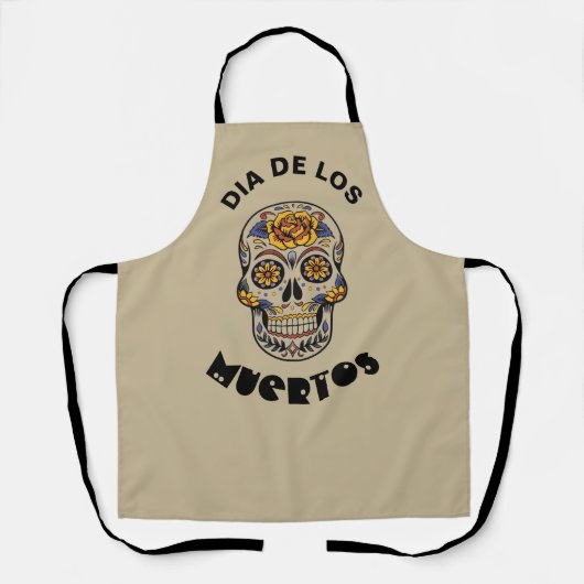Dia de los Muertos Halloween Skull T-Shirt Schort (Voorkant)