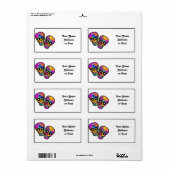 Dia De Los Muertos - Happy Couple Etiket (Full Sheet)