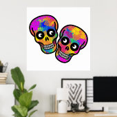 Dia De Los Muertos - Happy Couple Poster (Thuiskantoor)