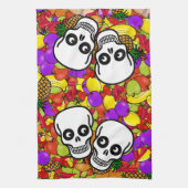 Dia De Los Muertos - Happy Couple W/Fruit Theedoek (Verticaal)