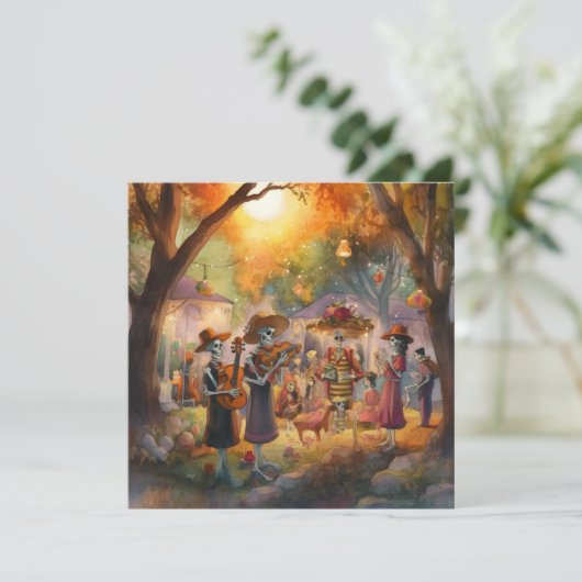 "Dia de los Muertos", Harmonie op het kerkhof Kaart (Staand voorkant)