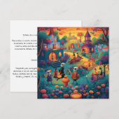 Dia de los Muertos, Herdenking van Candlelit Kaart (Voorkant / Achterkant)