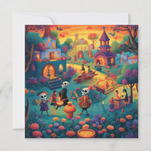 Dia de los Muertos, Herdenking van Candlelit Kaart