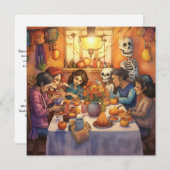 "Dia de los Muertos", Herinneringen en Feesten Kaart (Voorkant / Achterkant)