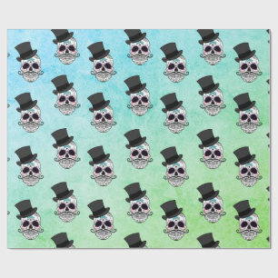 Dia De Los Muertos   Hoogste haatschedel Cadeaupapier
