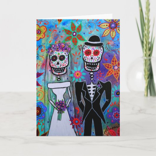 DIA DE LOS MUERTOS HUWELIJK KAART (Voorkant)