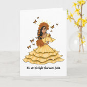 Día De Los Muertos Inspired - Encouragement Card Kaart (Gele Bloem)