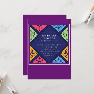 Dia De Los Muertos Invitacion Kaart