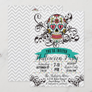 Dia de los Muertos Invitation Kaart