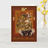 Dia DE Los Muertos Kaart (Gele Bloem)