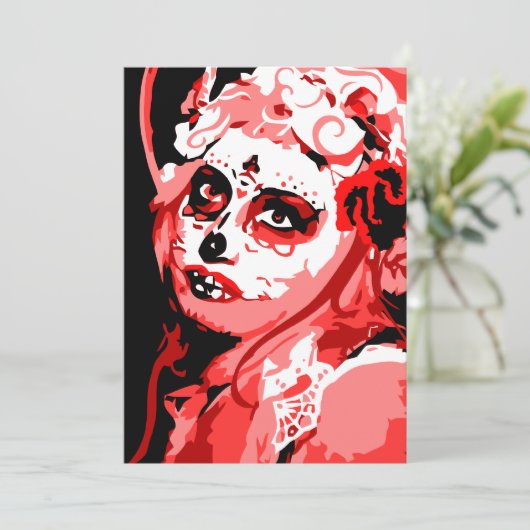 dia de los muertos kaart (Staand voorkant)