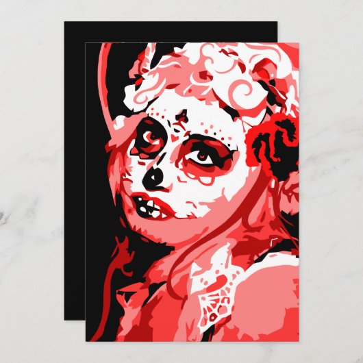 dia de los muertos kaart (Voorkant / Achterkant)