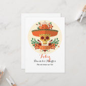 Dia De Los Muertos Kaart (Voorkant / Achterkant in situ)