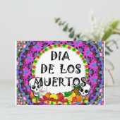 Dia De Los Muertos Kaart (Staand voorkant)