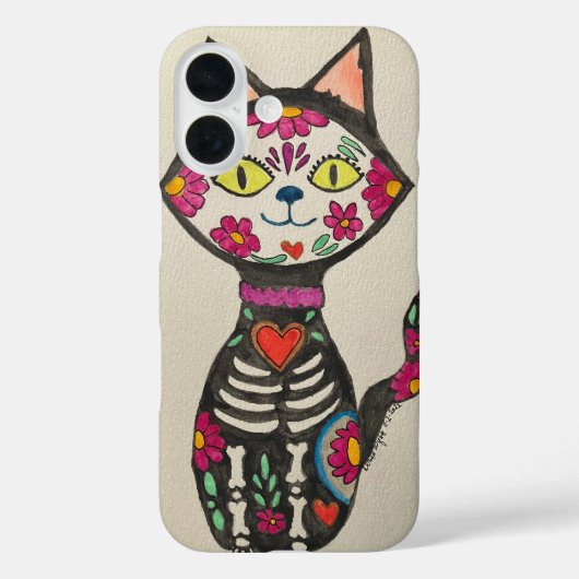 Día de Los Muertos Kat Case-Mate iPhone Case (Achterkant)