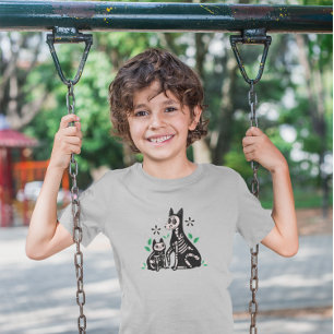 Día de los Muertos Kat- en hondenskelet Tri-Blend Shirt