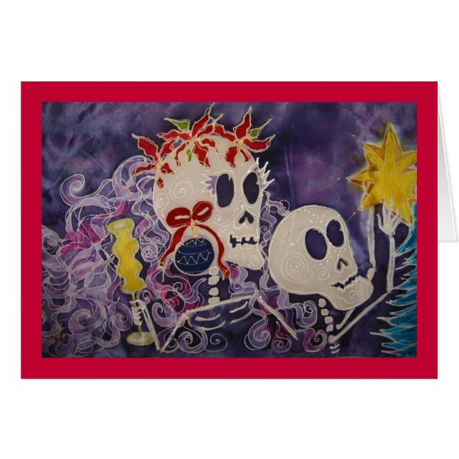 Dia de los Muertos Kerstpoinsettia (Voorkant Horizontaal)