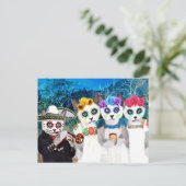 Dia De Los Muertos Kittens Briefkaart (Staand voorkant)