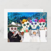 Dia De Los Muertos Kittens Briefkaart (Voorkant / Achterkant)