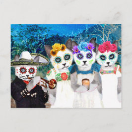 Dia De Los Muertos Kittens Briefkaart