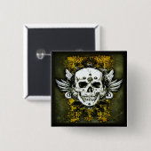 Día de los Muertos-knop Vierkante Button 5,1 Cm (Voorkant /achterkant)