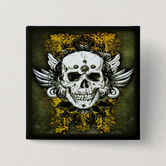 Día de los Muertos-knop Vierkante Button 5,1 Cm (Voorkant)