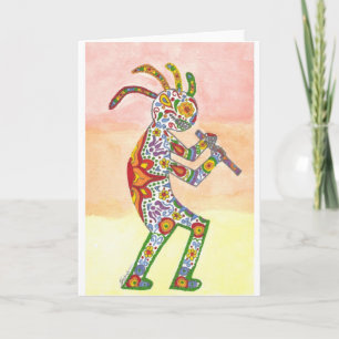 Dia de Los Muertos Kokopelli Kaart