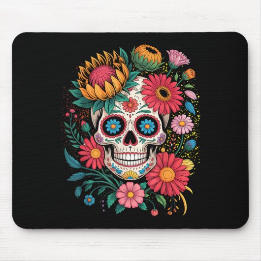 Dia De Los Muertos Kostuum Dag Van De Overheid Muismat (Voorkant)