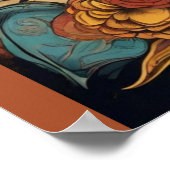 Dia de los Muertos Kunst: Bloemensuiker Schedel Ma Poster (Hoek)