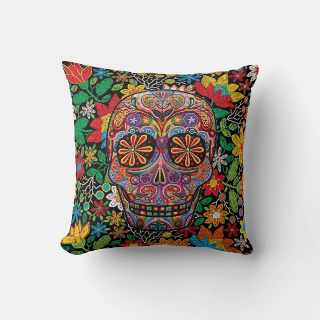 Dia de Los Muertos Kussen (Voorkant)