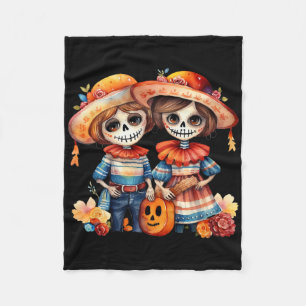 Dia de los Muertos La Catrina Fleece Deken