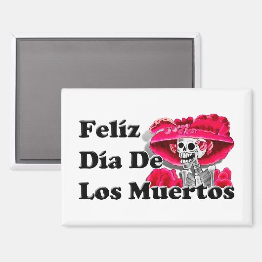 Dia de los muertos (la catrina) magneet (Voorkant / Achterkant)