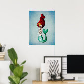 Dia de Los Muertos La Catrina Mermaid Poster (Thuiskantoor)