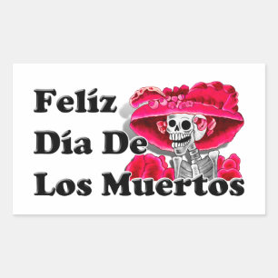 Dia de los muertos (la catrina) rechthoekige sticker
