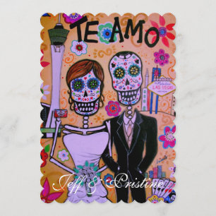DIA DE LOS MUERTOS LAS VEGAS WEDDING KAART