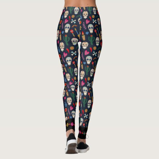 Dia De Los Muertos Leggings (Achterkant)