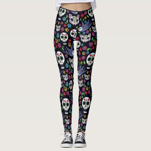 Dia De Los Muertos Leggings | Bohemen (Voorkant)