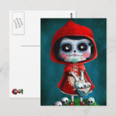 Dia de los Muertos Little Red Riding Hood Briefkaart (Voorkant / Achterkant)