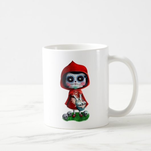 Dia de los Muertos Little Red Riding Hood Koffiemok (Rechts)