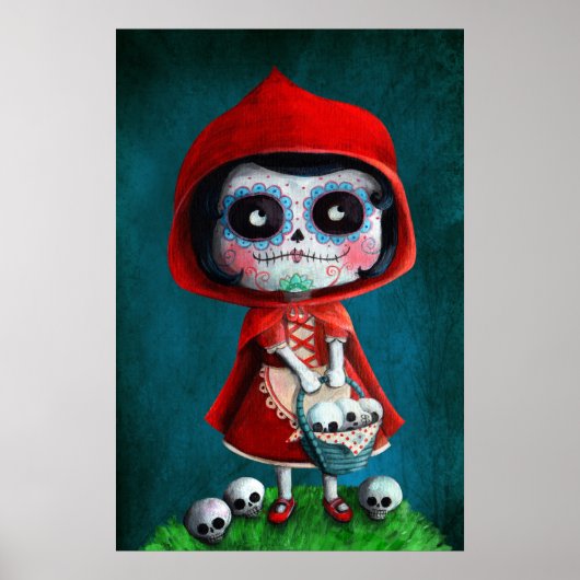 Dia de los Muertos Little Red Riding Hood Poster (Voorkant)
