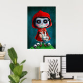Dia de los Muertos Little Red Riding Hood Poster (Thuiskantoor)