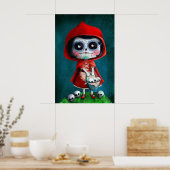 Dia de los Muertos Little Red Riding Hood Poster (Keuken)