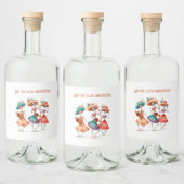 Dia de los Muertos mariacheras aanpasbaar Likeurfles Etiket (Flessen)