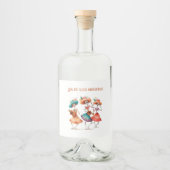 Dia de los Muertos mariacheras aanpasbaar Likeurfles Etiket (Voorkant)