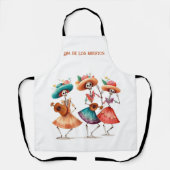 Dia de los Muertos mariacheras aanpasbaar Schort (Voorkant)