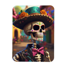 Dia de los Muertos Mariachi Magneet